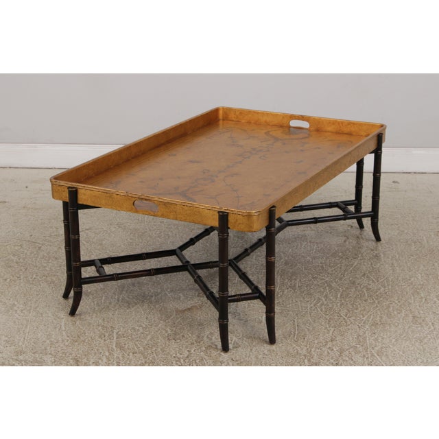 EJ Victor Ej Victor Neoclassical Large Tray Top Coffee Table For Sale - Image 4 of 15