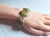 Metal Vintage Sterling Silver Bracelet Believed to Be Native American With Arizona Green Kingman Turquoise For Sale - Image 7 of 8