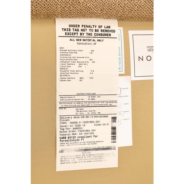 Henredon Upholstery Collection Three Cushion Sofa For Sale - Image 16 of 18