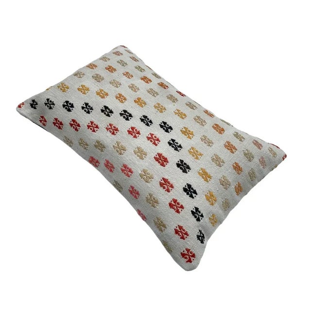 Gray Vintage Turkish Handmade Cushion Cover, 1960s For Sale - Image 8 of 11