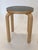 Artek E60 stools, 2 pcs. Birch with dark green linoleum. The stools are from the 1960s/70s and in good used condition....