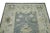 Early 21st Century Blue Floral Design Handwoven Wool Turkish Oushak Rug 4'11" X 6'7" For Sale - Image 4 of 7
