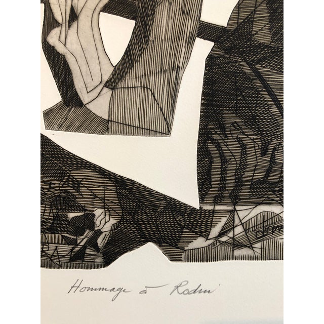 Printmaking Materials Henri Georges Adams, Surrealist Carborundum Etching, Homage a Rodin, c.1960 For Sale - Image 7 of 11