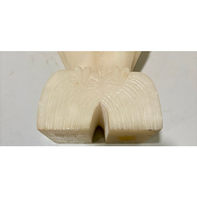 Alabaster Mid-20th Century Modern Italian Alabaster Owl Figure For Sale - Image 8 of 8