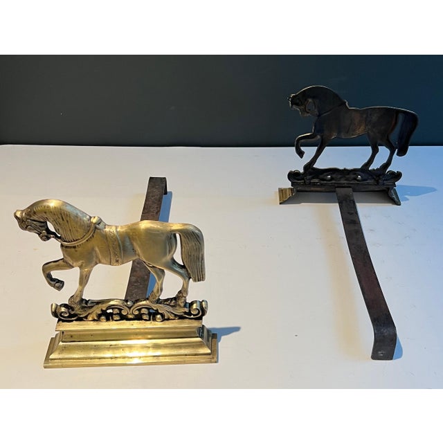 1900 - 1909 Pair of bronze horses. Work in French. For Sale - Image 5 of 12