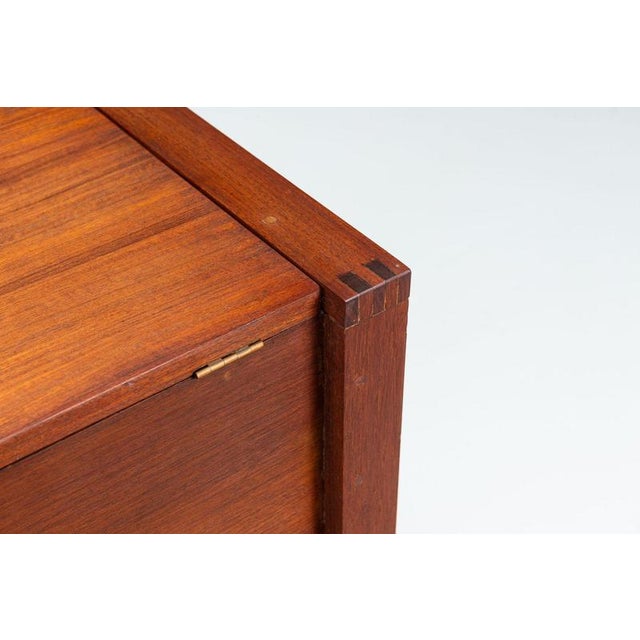Scandinavian Modern Storage Cabinet in Teak with Sled Base Denmark 1960 For Sale - Image 14 of 16