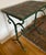 For your consideration is a handcrafted, circa mid-19th century French wrought iron and slate table. The table stands on a...