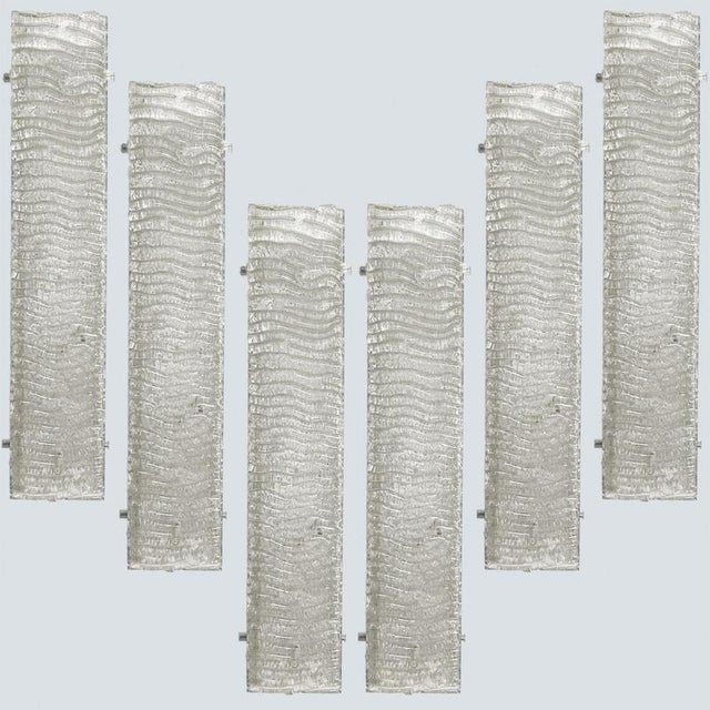 Structured Glass and White Metal Wall Light from Kaiser Leuchten, 1960s For Sale - Image 10 of 16