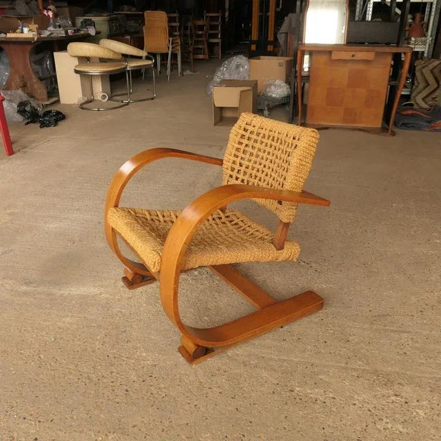 Vintage Armchair by Audoux & Minet, 1940s For Sale - Image 4 of 9