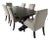 Restoration Hardware Salvaged Wood Trestle Extension Dining Table With 6 Bennett Parsons Chairs For Sale