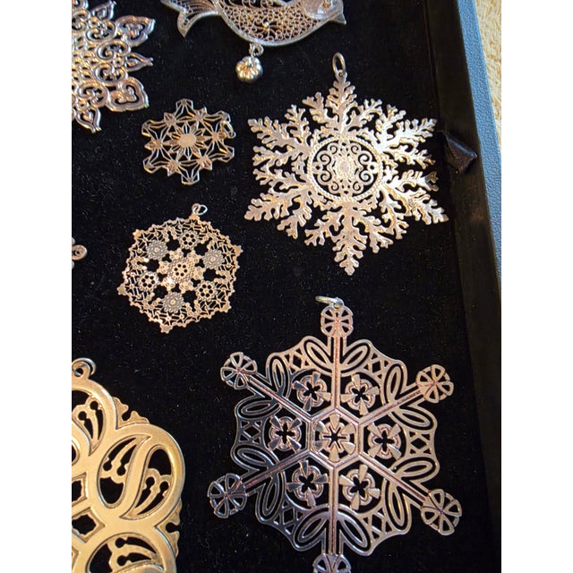 Metal Collection of Vintage Sterling Silver Metropolitan Museum of Art Christmas Ornaments For Sale - Image 7 of 17