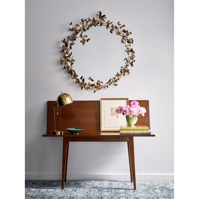 Gold Rubbed Black Butterfly Mirror Wall Mirror For Sale In Dallas - Image 6 of 8