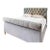 Restoration Hardware Chesterfield Fabric Queen Sleigh Bed With Footboard For Sale