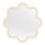 Beige Hvyli Round 50 Wall Mirror With Sculptural Organic Wavy Frame by Oitoproducts For Sale