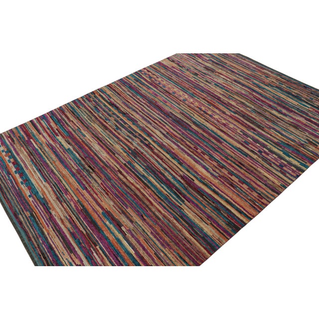 Hand-knotted in wool & silk, this 10x14 rug is a new addition to the Moroccan Collection by Rug & Kilim. On the Design:...