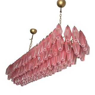 Pink Alabaster Murano Glass Poliedri Chandelier by Carlo Scarpa, 1990 For Sale