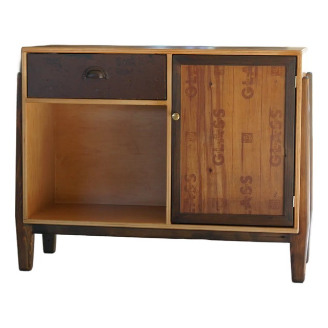 Artisan Made Repurposed and Modern Wood Cabinet For Sale