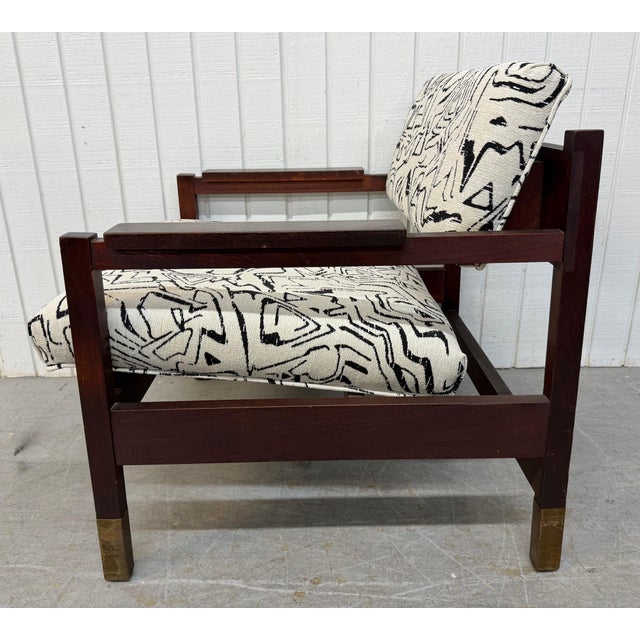 Mid-Century Modern Rosewood Arm Chair For Sale - Image 4 of 8