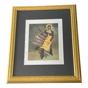 Authentic Gucci Lithograph Fashion Advertisement, Framed