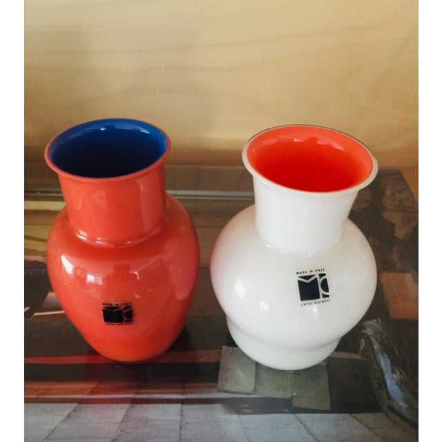 Contemporary Carlo Moretti Italian Cased Vases - Set of 2 For Sale - Image 3 of 5