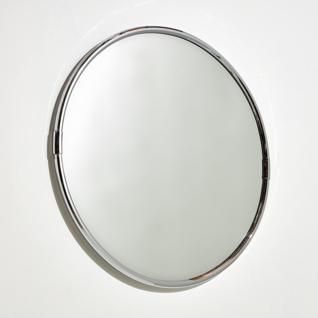 Silver Metal Framed Mirror, 1980s For Sale - Image 8 of 14