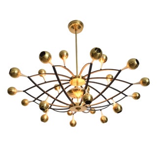 Mid-Century Sputnik Chandelier by Oscar Torlasco for Lumi, 1950s For Sale