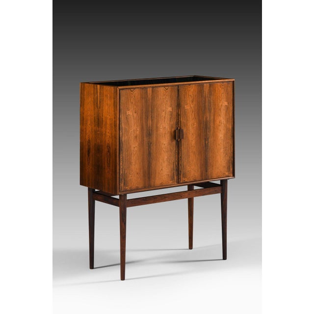 Bar cabinet in rosewood, black formica by helge vestergaard jensen, 1950's additional information: material: rosewood,...