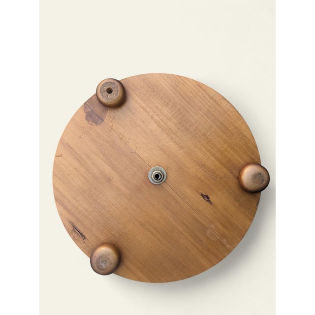 Brown Vintage Hardwood Flower Stand, 1960s For Sale - Image 8 of 9