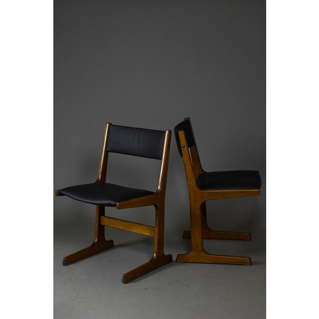 Black Dining Chairs in Rosewood & Full Grain Italian Leather from Farstrup Møbler, Denmark, 1960s, Set of 6 For Sale - Image 8 of 16