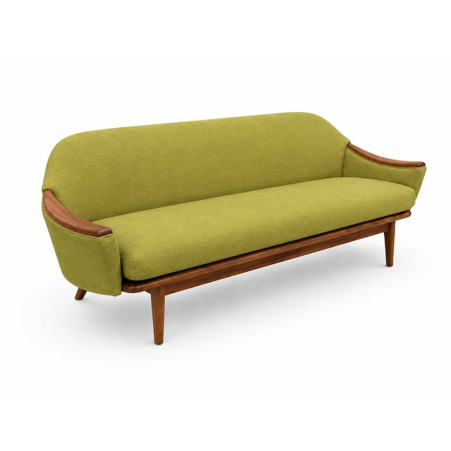 Adrian Pearsall Adrian Pearsall Sofa Electric Green Upholstery For Sale - Image 4 of 5