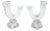 1970's Daum France Crystal Glass Candle Holders - A Pair For Sale