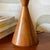 Mid Century Conical Wood and Glass Table Lamps - Set of 2 For Sale - Image 11 of 17