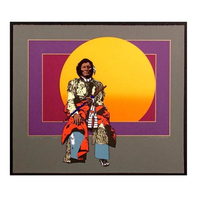 Ward Churchill "Dull Knife" Hand Signed Fine Art Serigraph 1983 29/50 For Sale