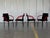 Knoll 1990s Set of 4 Ettore Sottsass Mandarin Chairs by Knoll - Black + Red Post Modern For Sale - Image 4 of 12
