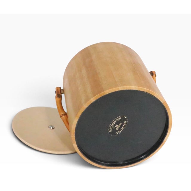 Mid-Century Modern Mid 20th Century Coastal Bamboo Ice Bucket by Tastesetter For Sale - Image 3 of 13