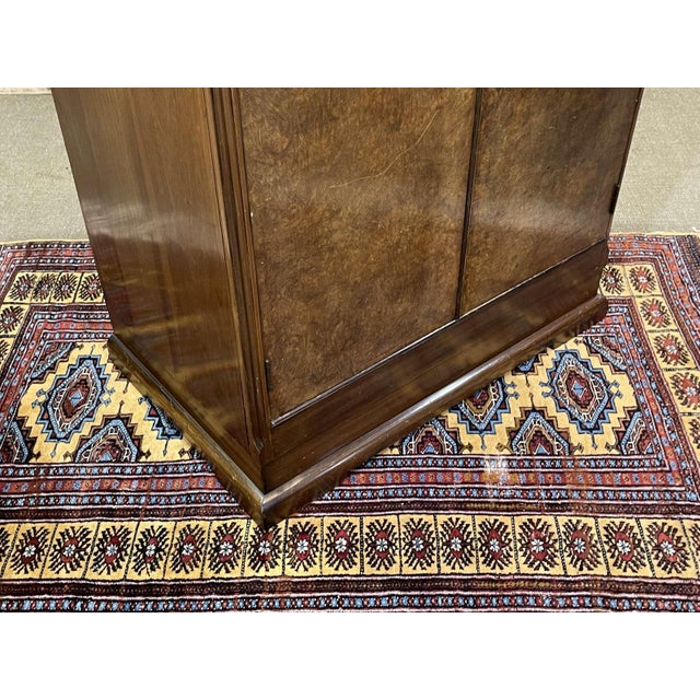 Small Art Deco English Student Wardrobe in Walnut, 1950s For Sale - Image 5 of 18