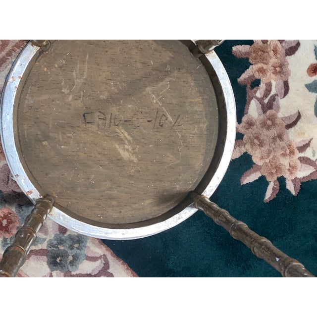 Maison Italian Florentine Round Side Table. Italian Florentine Wooden Side Table. 1930’s For Sale In Miami - Image 6 of 12