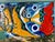 Vintage Handcrafted Ceramic Mosaic Fish- Aquatic Panel Wall Art – Framed For Sale - Image 9 of 12