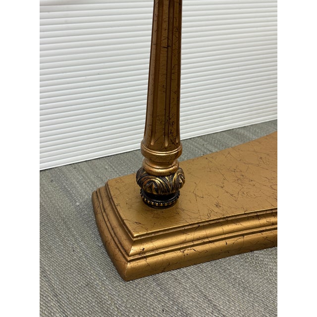 Burnished Gold + Glass Coffee Table For Sale - Image 9 of 12