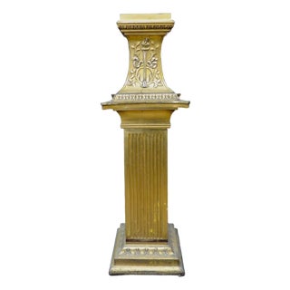 Vintage Late 19th Century French Giltwood Pedestal For Sale
