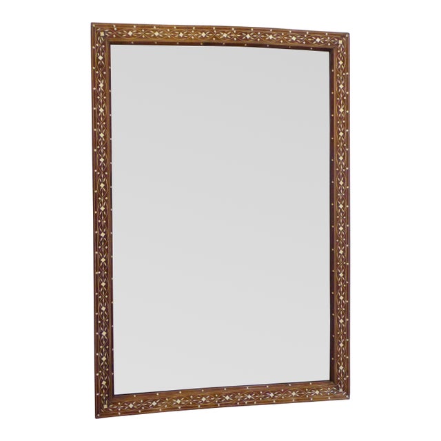 Vintage Bone Inlay Mirror For Sale