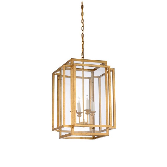 Mid-Century Modern Amherst Chandelier - Gold For Sale - Image 3 of 3