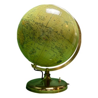 Vintage German Glass Globe Lamp from JRO Globus Munchen, 1960s For Sale