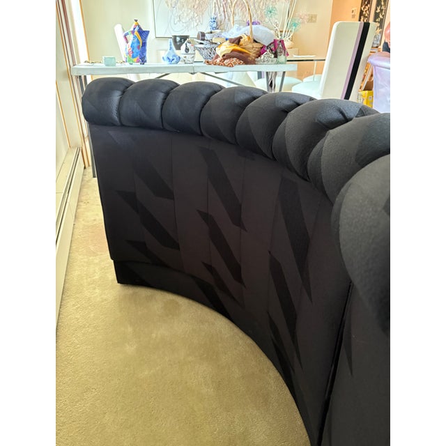 Textile Vintage Serpentine Modular Contemporary Sectional Sofa For Sale - Image 7 of 12