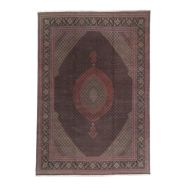 Vintage Persian Mahi Tabriz Rug, 11'04 X 16'05 For Sale