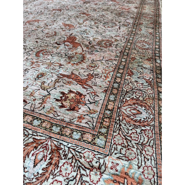 Vintage Turkish Silk Kayseri Rug, 1960s For Sale - Image 14 of 18