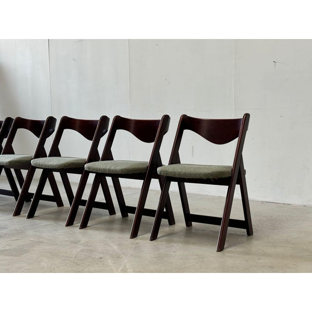 Brown Mid-Century Italian Dining Chairs, 1960s, Set of 6 For Sale - Image 8 of 18