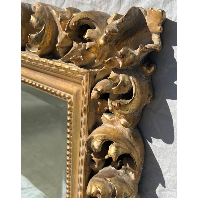 Vintage Florentine Style Shell & Acanthus Leaf Mirror For Sale - Image 10 of 17