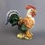Stunning vintage ceramic rooster statue, multicolored statue signed on an Italy base, excellent workmanship, very...