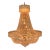 Vintage Schoenbeck Medium 32” Crystal Basket Empire Gold Chandelier 2 Avail For Sale